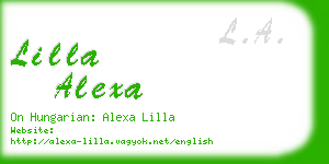 lilla alexa business card